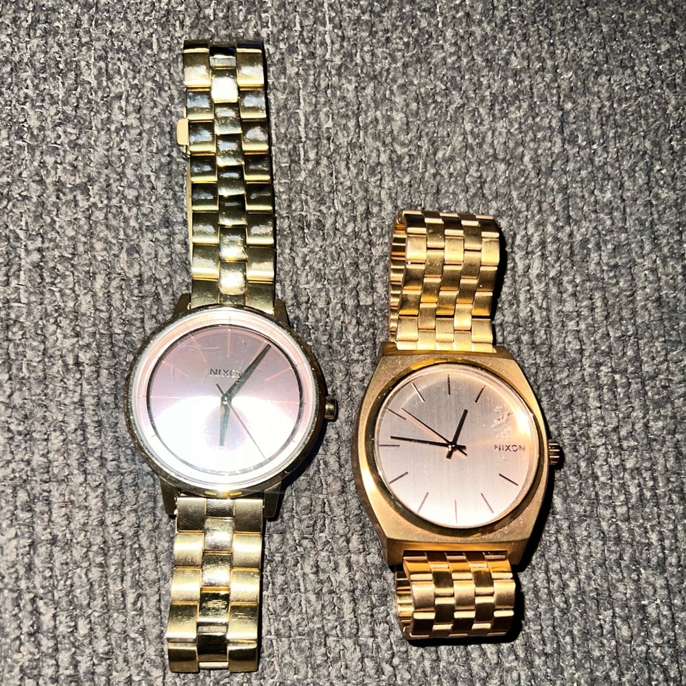 Two Nixon Rose Gold Watches for $125
